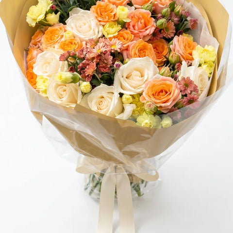 Peach Garden Bouquet - alternate view