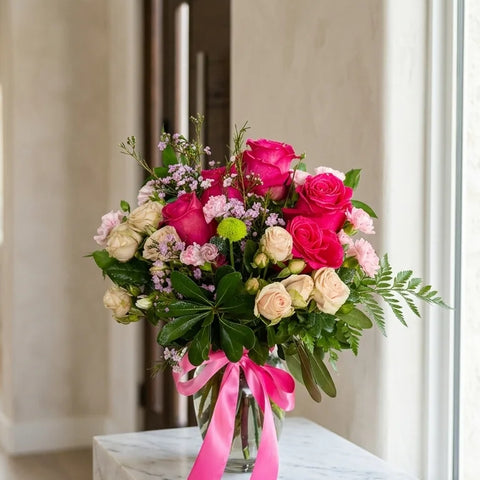 Blushing Rose Vase - alternate view