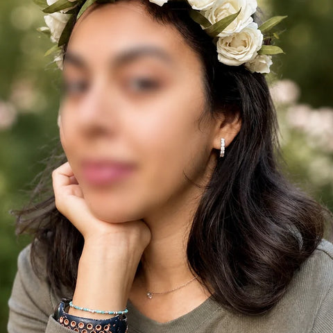 Adult White Rose Crown - alternate view