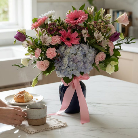 Birthday Brights Blue Vase - alternate view