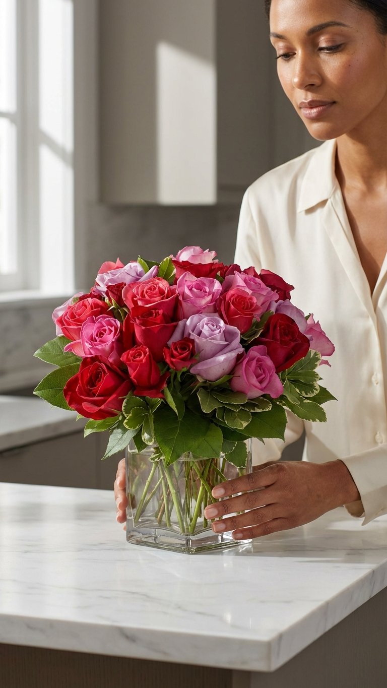 Blushing Rose Romance - Florent Floral