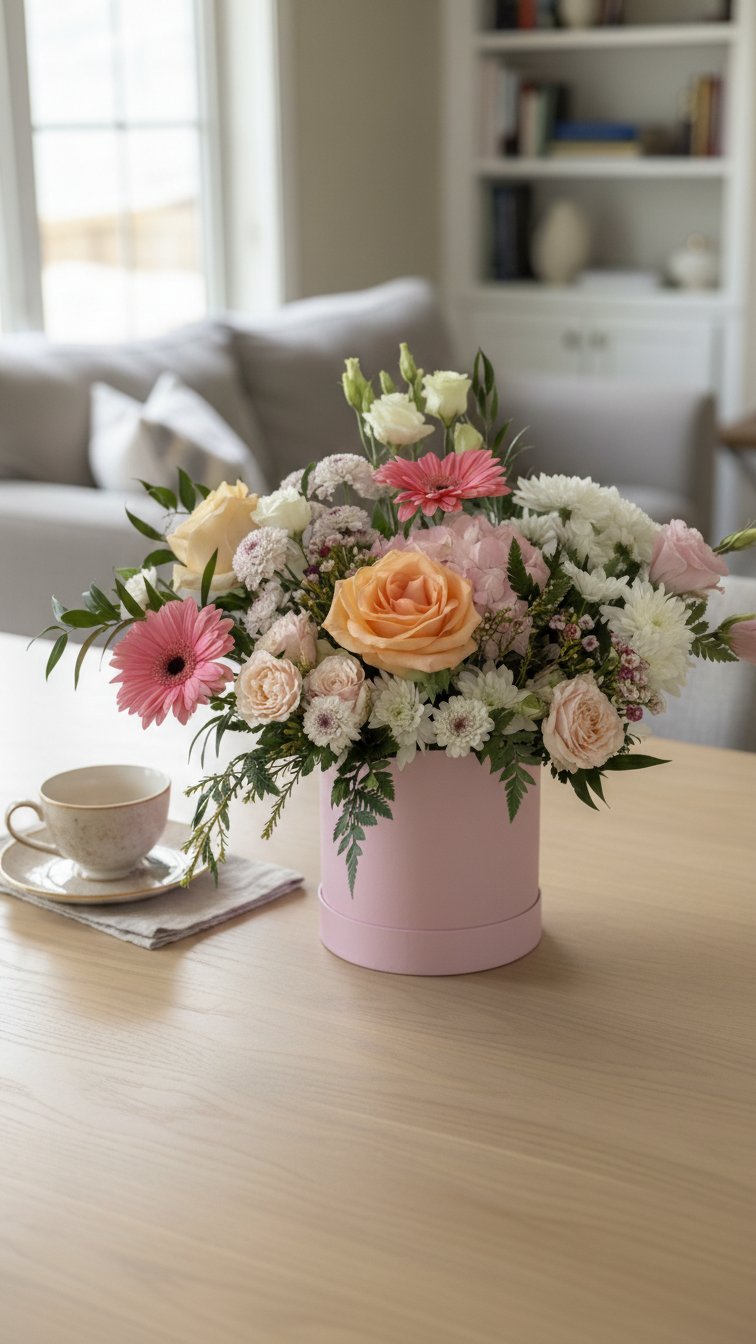 Pink Bliss Hat Box - Florent Floral