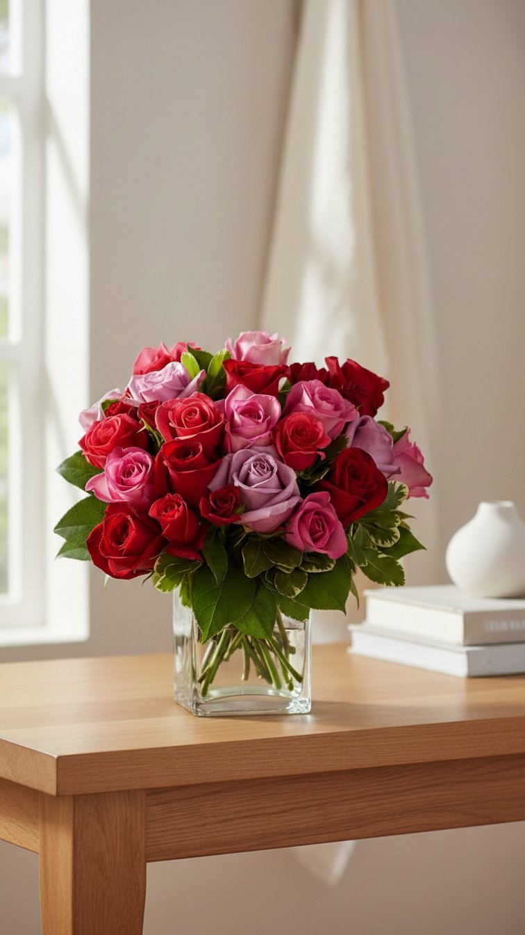 Blushing Rose Romance - Florent Floral