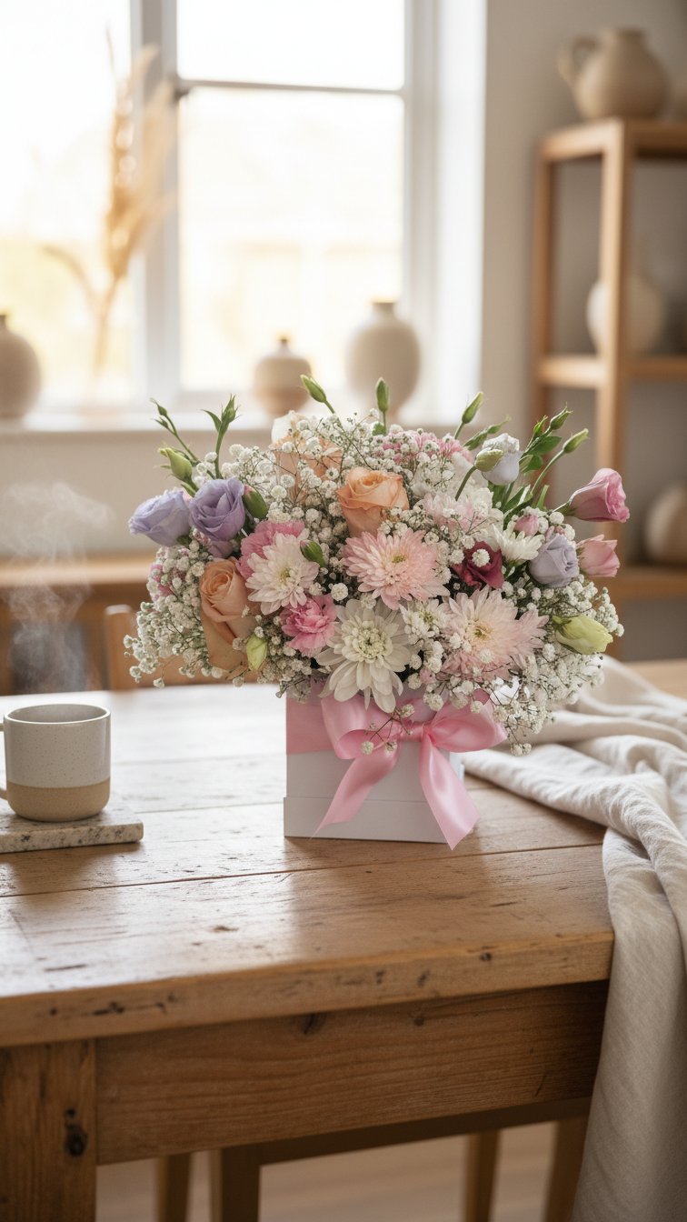 Spring flower bouquet with pastel blooms for birthday and get well delivery in Newmarket Ontario