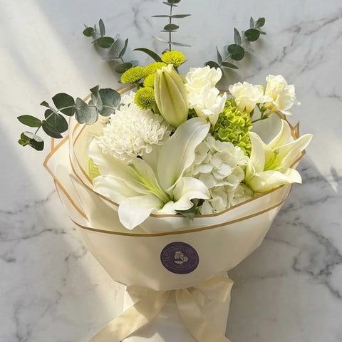Serene White Bouquet - alternate view